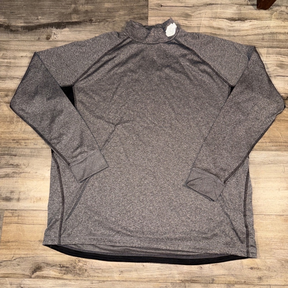 Harley Davidson H-D Performance Shirt Mens 2XL Gray Long Sleeve Mock Neck